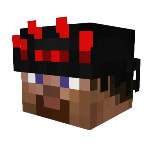 kuroflink Minecraft avatar head, 3D render
