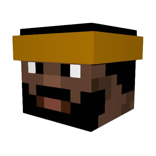 kurogay Minecraft avatar head, 3D render
