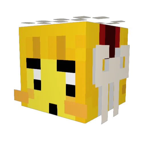 kurogurochi Minecraft avatar head, 3D render