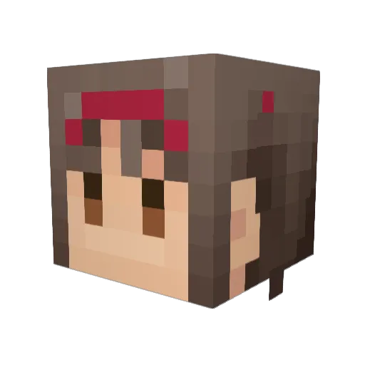 kurohyos Minecraft avatar head, 3D render