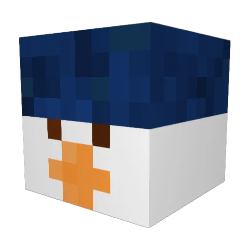 kuroichloe Minecraft avatar head, 3D render