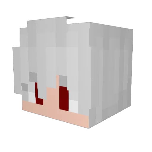 kuroinyao Minecraft avatar head, 3D render