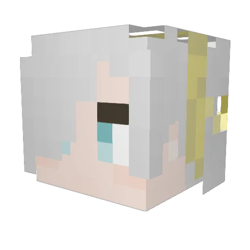 kuroma1101 Minecraft avatar head, 3D render