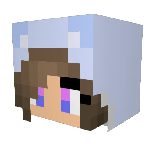 kuroma_a Minecraft avatar head, 3D render