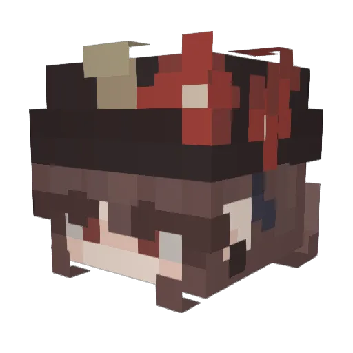 kuromiinnie Minecraft avatar head, 3D render