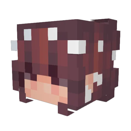 kuromislay Minecraft avatar head, 3D render
