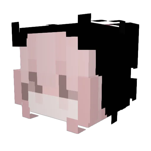 kuromyee Minecraft avatar head, 3D render