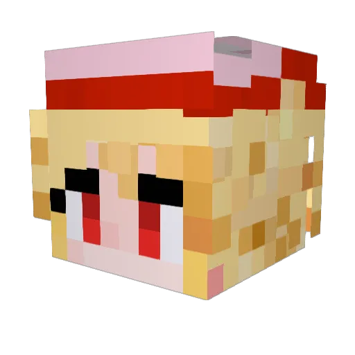 kurone09 Minecraft avatar head, 3D render