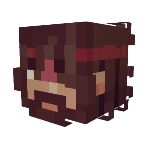 kuronekis Minecraft avatar head, 3D render