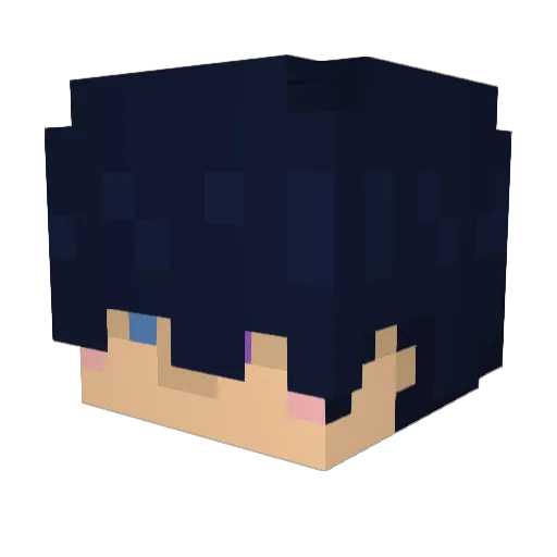 kuronekoA Minecraft avatar head, 3D render