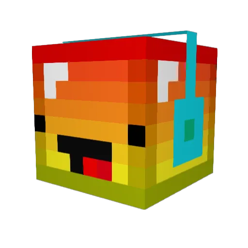 kuroneko_7 Minecraft avatar head, 3D render