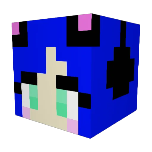 kuronn7 Minecraft avatar head, 3D render