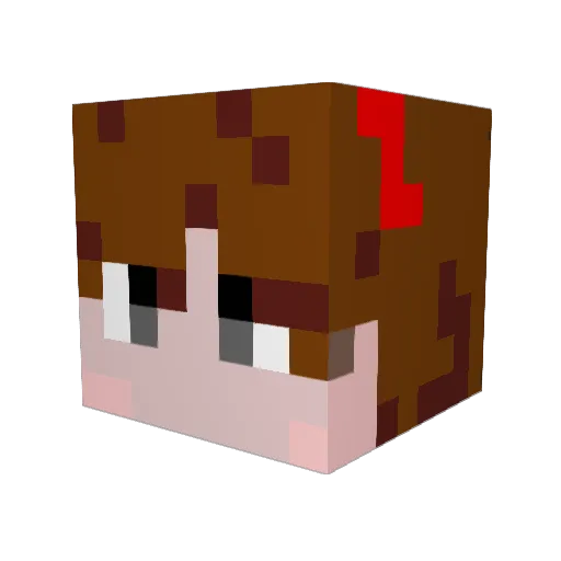 kurono2525 Minecraft avatar head, 3D render