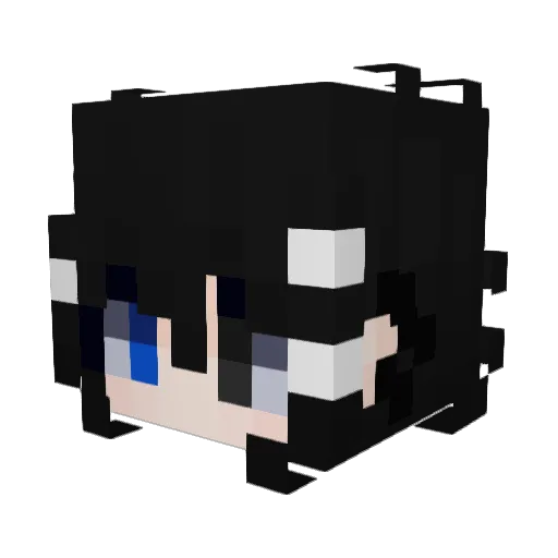 kurono_r Minecraft avatar head, 3D render