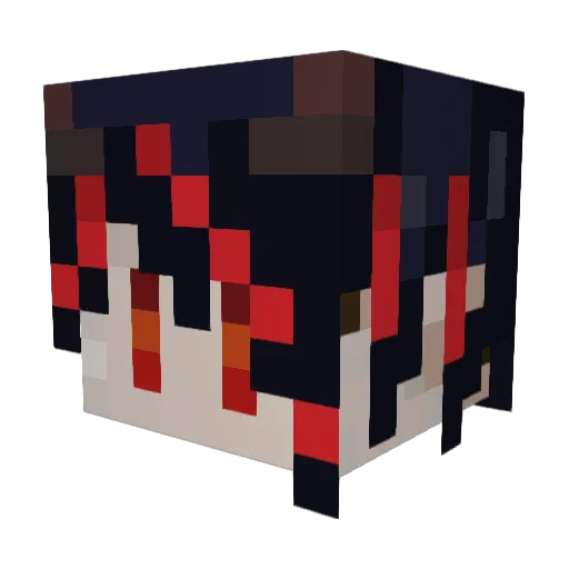 kurooniX Minecraft avatar head, 3D render