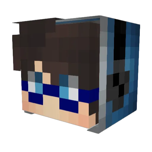 kuroro0270 Minecraft avatar head, 3D render