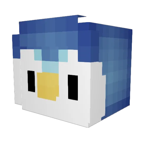 kurosan32 Minecraft avatar head, 3D render