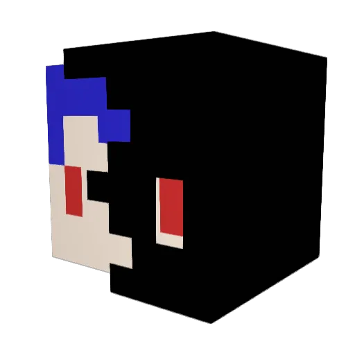 kurosemi Minecraft avatar head, 3D render