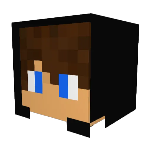 kurosu7 Minecraft avatar head, 3D render