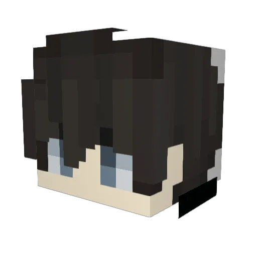 kurosusaider Minecraft avatar head, 3D render
