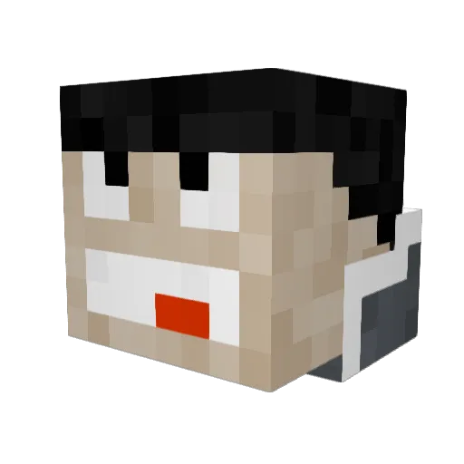 kurotMC Minecraft avatar head, 3D render