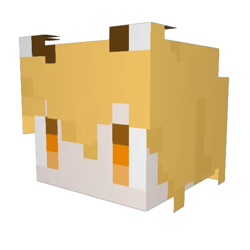 kurotewi Minecraft avatar head, 3D render