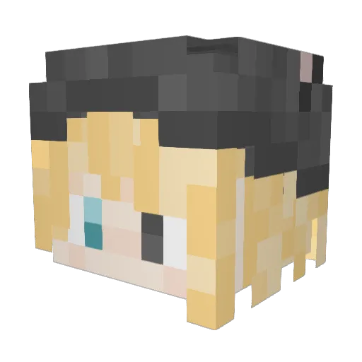 kuroyuki_828 Minecraft avatar head, 3D render