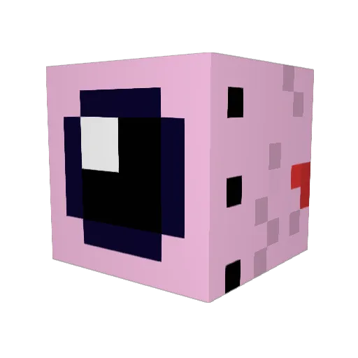 kurozakura Minecraft avatar head, 3D render