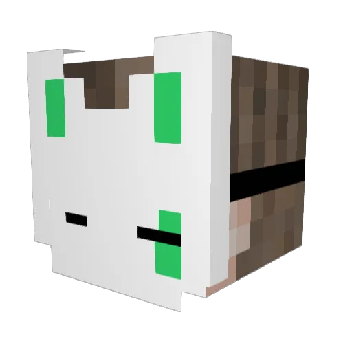 kurozato Minecraft avatar head, 3D render