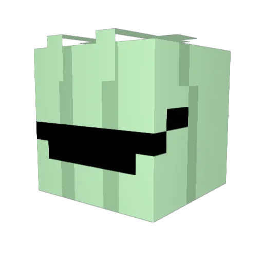 kurozeru Minecraft avatar head, 3D render