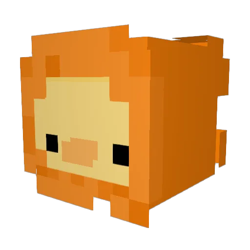 kurrgurrpurr Minecraft avatar head, 3D render
