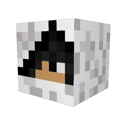 kurrten Minecraft avatar head, 3D render