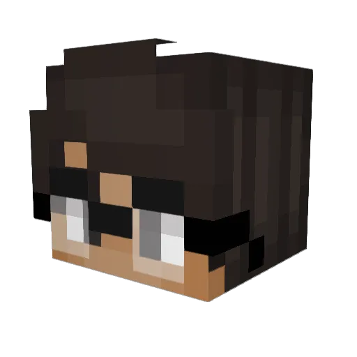 kurtasf Minecraft avatar head, 3D render