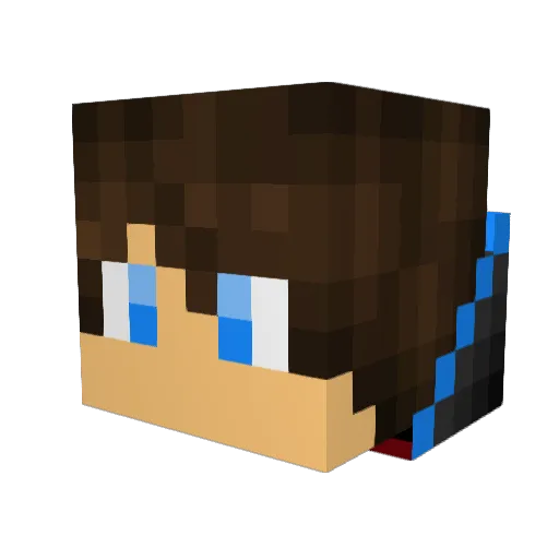 kurtbender Minecraft avatar head, 3D render