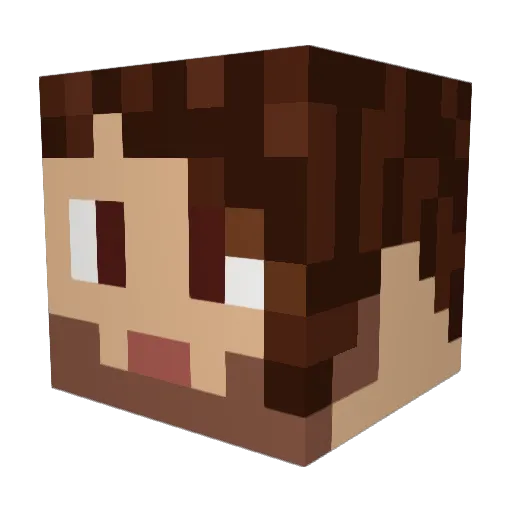 kurtiswow Minecraft avatar head, 3D render