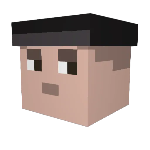kurton2 Minecraft avatar head, 3D render