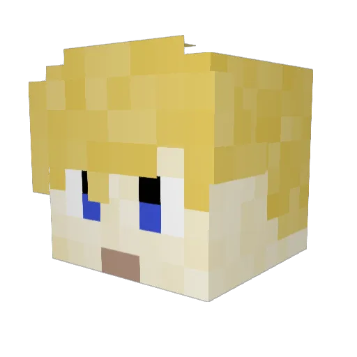 kurtxan Minecraft avatar head, 3D render
