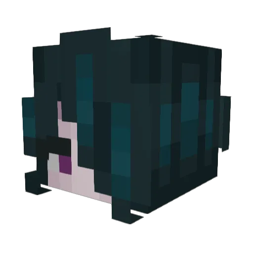 kuruigui Minecraft avatar head, 3D render