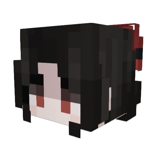 kurumi520 Minecraft avatar head, 3D render