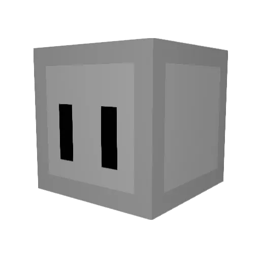 kurunasi Minecraft avatar head, 3D render