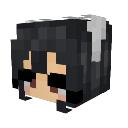 kurunoo Minecraft avatar head, 3D render