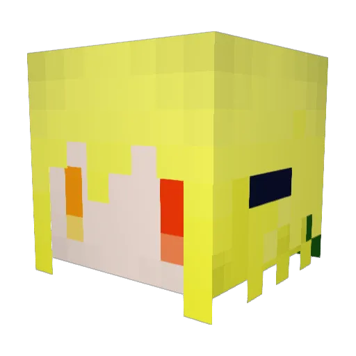 kururu1990 Minecraft avatar head, 3D render