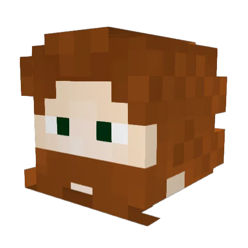 kurusami Minecraft avatar head, 3D render