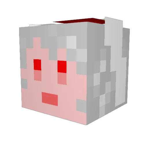 kuruse Minecraft avatar head, 3D render