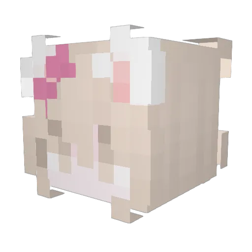 kuruto_ Minecraft avatar head, 3D render