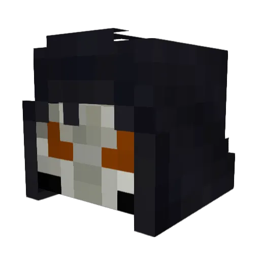 kurutopi Minecraft avatar head, 3D render