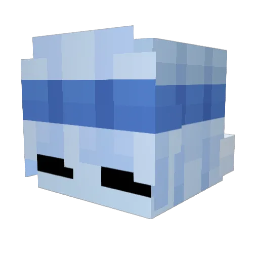 kurvss Minecraft avatar head, 3D render
