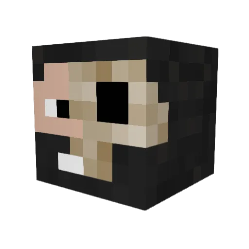 kurwtgnm Minecraft avatar head, 3D render