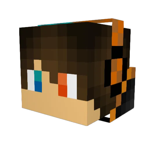 kury43 Minecraft avatar head, 3D render