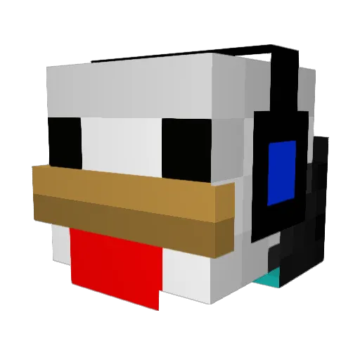 kurylek Minecraft avatar head, 3D render